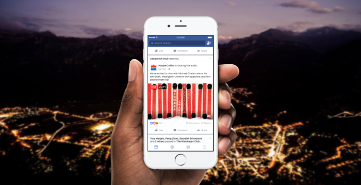 Сервис прямых аудиотрансляций запустил Facebook в тестовом режиме