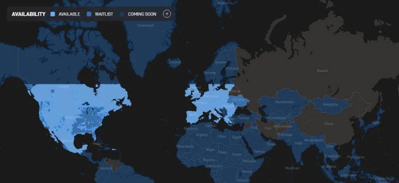 Starlink теперь доступен в 32 странах мира. России и Беларуси в списке нет