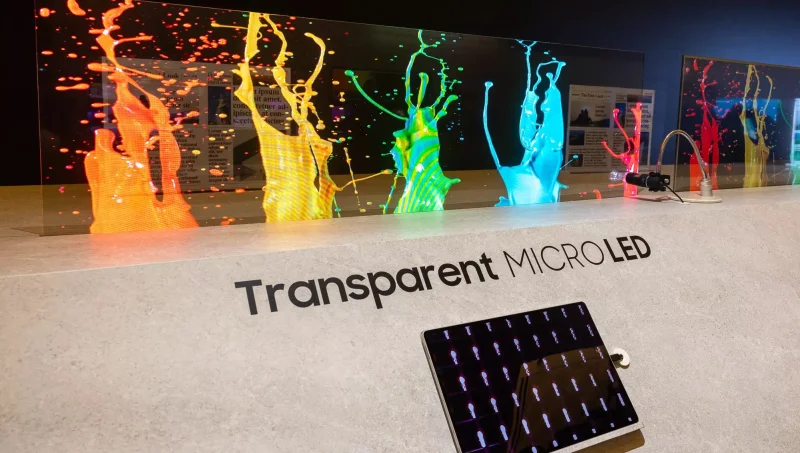 Samsung представила первый в мире прозрачный microLED-дисплей