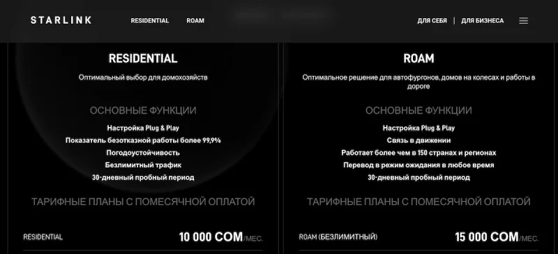 Спутниковая связь Starlink стала доступна в Кыргызстане